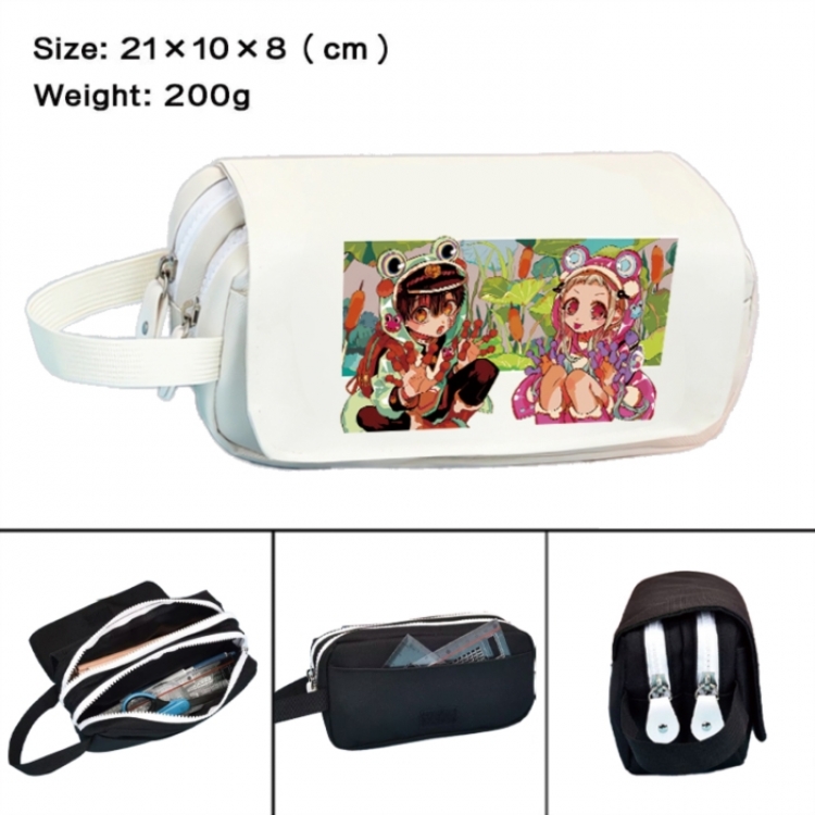 Toilet-bound Hanako-kun Anime peripheral handheld large capacity double-layer Oxford cloth pencil case 21X10X8cm