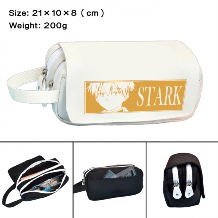 Frieren: Beyond Journey's Anime peripheral handheld large capacity double-layer Oxford cloth pencil case 21X10X8cm