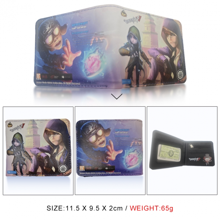 Identity V 3D concave convex two fold short card wallet wallet wallet 11X9.5X2cm 65G