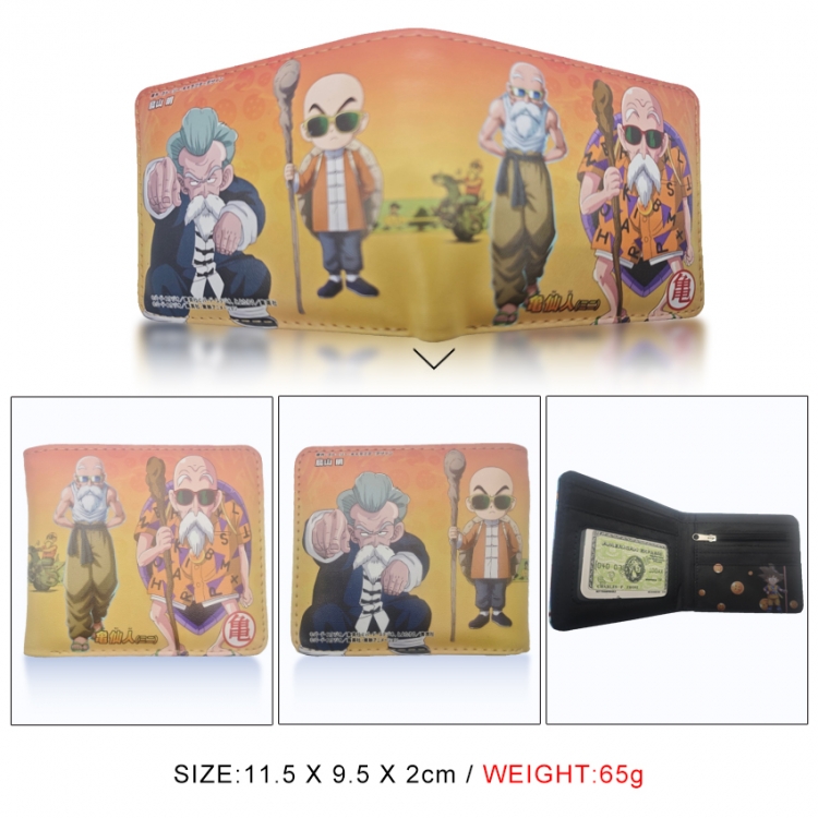 DRAGON BALL 3D concave convex two fold short card wallet wallet wallet 11X9.5X2cm 65G