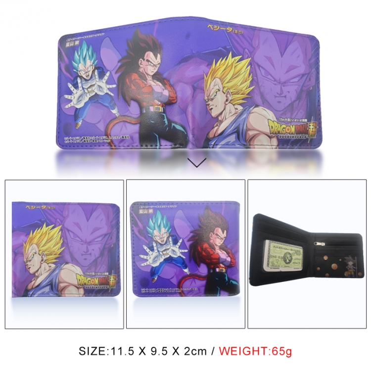 DRAGON BALL 3D concave convex two fold short card wallet wallet wallet 11X9.5X2cm 65G