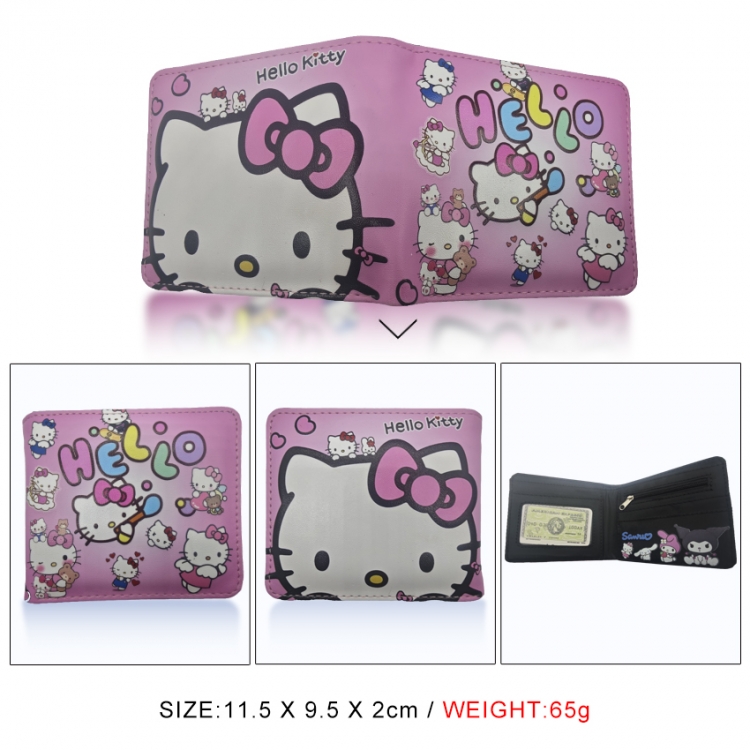 sanrio 3D concave convex two fold short card wallet wallet wallet 11X9.5X2cm 65G