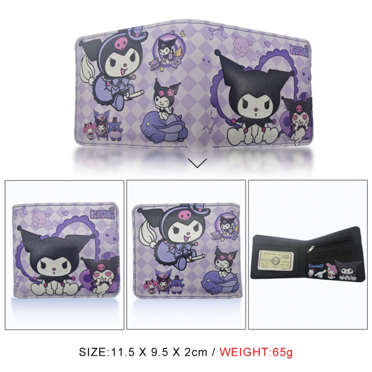sanrio 3D concave convex two fold short card wallet wallet wallet 11X9.5X2cm 65G