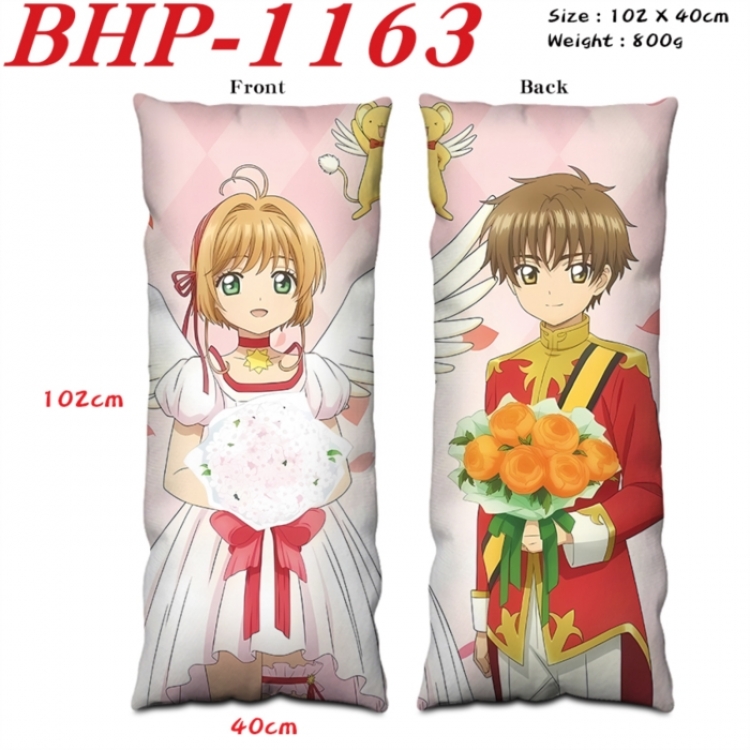 Card Captor Sakura Anime peach skin velvet double-sided printed pillow pillowcase 40X102cm NO FILLING