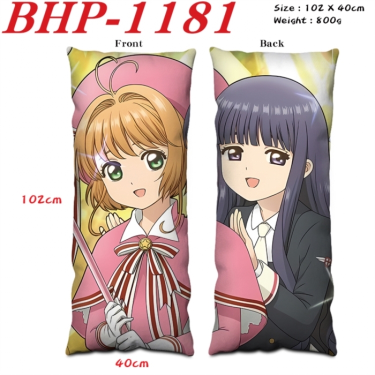 Card Captor Sakura Anime peach skin velvet double-sided printed pillow pillowcase 40X102cm NO FILLING