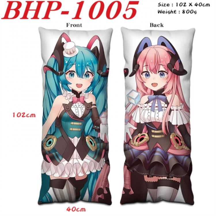 Hatsune Miku Anime peach skin velvet double-sided printed pillow pillowcase 40X102cm NO FILLING