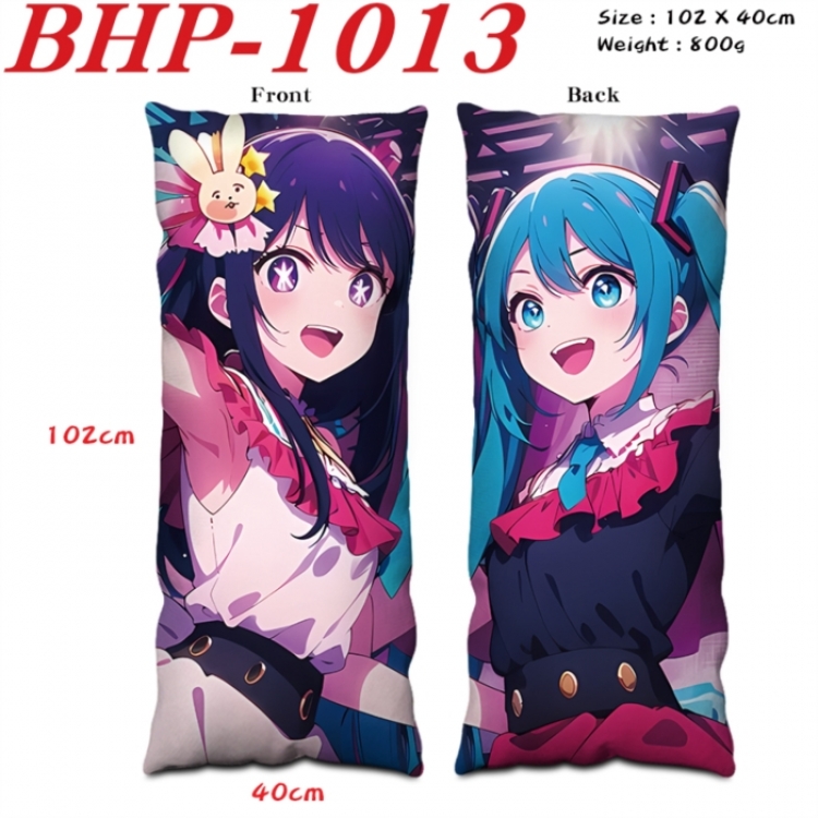 Hatsune Miku Anime peach skin velvet double-sided printed pillow pillowcase 40X102cm NO FILLING