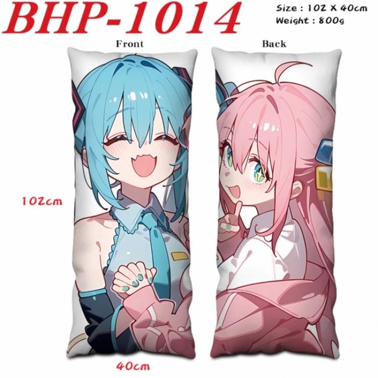 Hatsune Miku Anime peach skin velvet double-sided printed pillow pillowcase 40X102cm NO FILLING