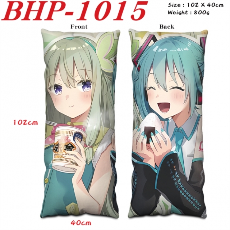 Hatsune Miku Anime peach skin velvet double-sided printed pillow pillowcase 40X102cm NO FILLING