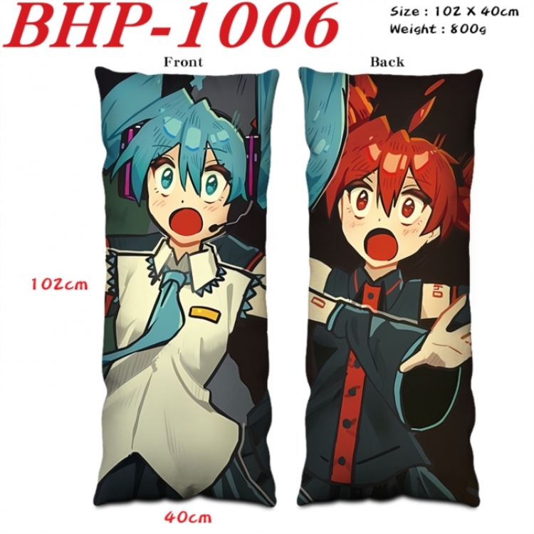 Hatsune Miku Anime peach skin velvet double-sided printed pillow pillowcase 40X102cm NO FILLING