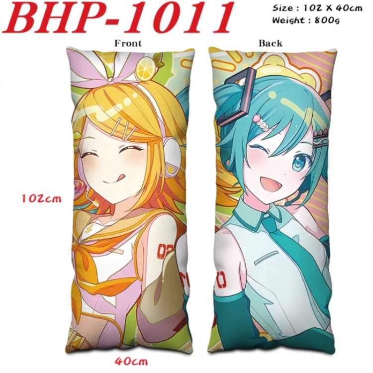 Hatsune Miku Anime peach skin velvet double-sided printed pillow pillowcase 40X102cm NO FILLING