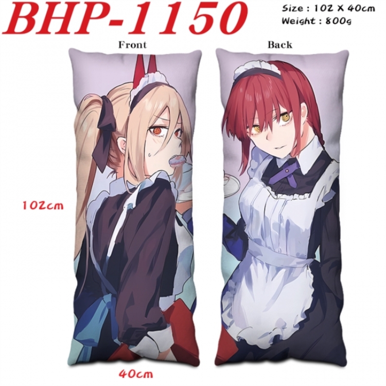 Chainsaw man Anime peach skin velvet double-sided printed pillow pillowcase 40X102cm NO FILLING