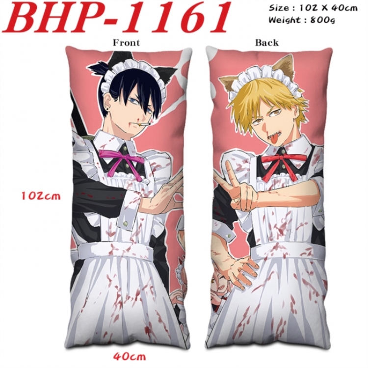 Chainsaw man Anime peach skin velvet double-sided printed pillow pillowcase 40X102cm NO FILLING