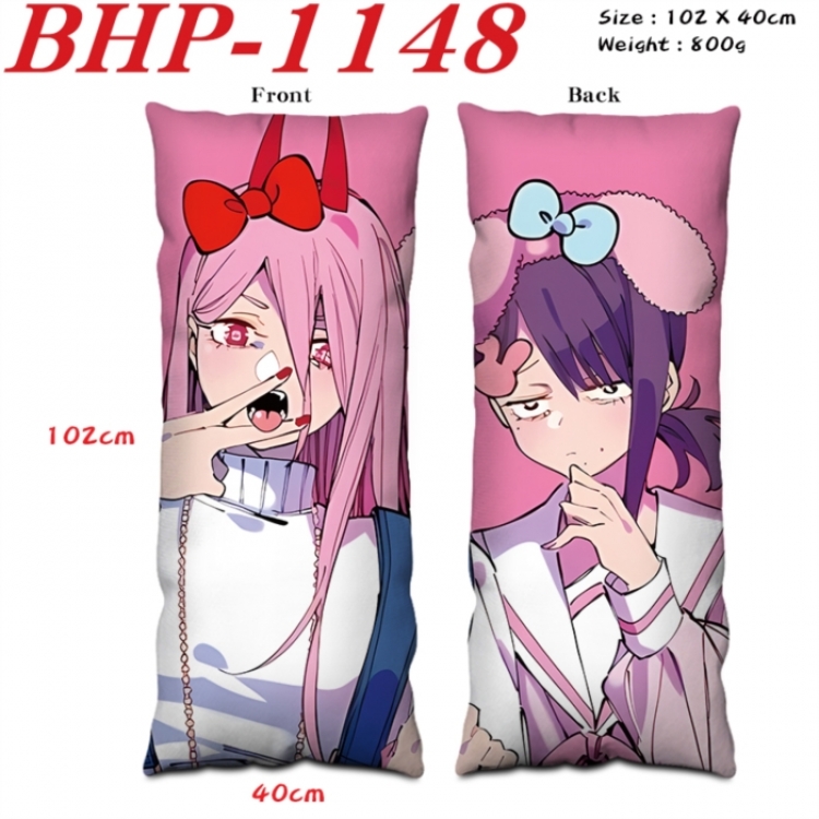 Chainsaw man Anime peach skin velvet double-sided printed pillow pillowcase 40X102cm NO FILLING