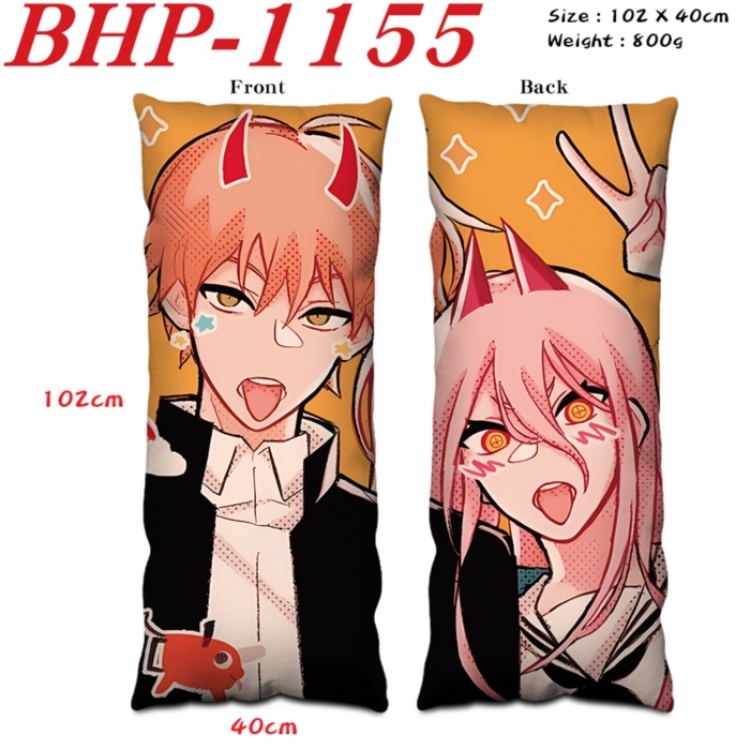 Chainsaw man Anime peach skin velvet double-sided printed pillow pillowcase 40X102cm NO FILLING