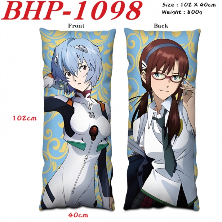 EVA Anime peach skin velvet double-sided printed pillow pillowcase 40X102cm NO FILLING