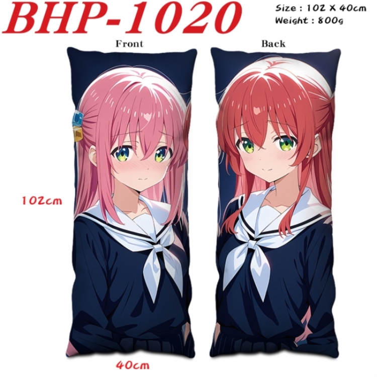 BOCCHI THE ROCK! Anime peach skin velvet double-sided printed pillow pillowcase 40X102cm NO FILLING