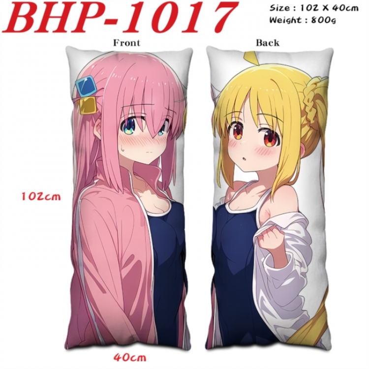 BOCCHI THE ROCK! Anime peach skin velvet double-sided printed pillow pillowcase 40X102cm NO FILLING
