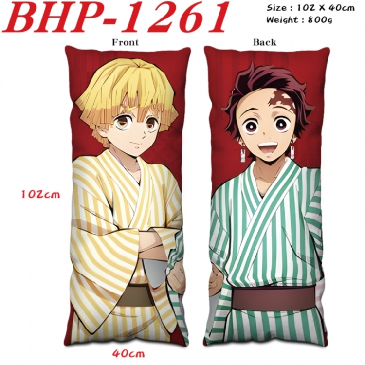 Demon Slayer Kimets Anime peach skin velvet double-sided printed pillow pillowcase 40X102cm NO FILLING
