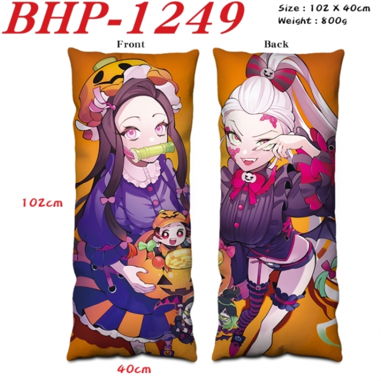 Demon Slayer Kimets Anime peach skin velvet double-sided printed pillow pillowcase 40X102cm NO FILLING