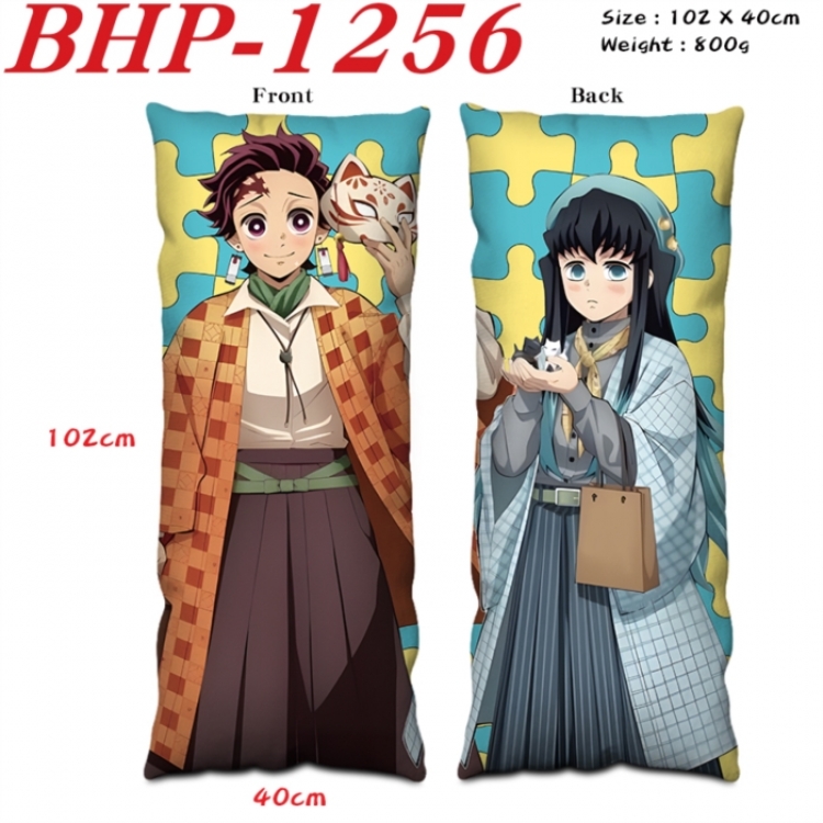 Demon Slayer Kimets Anime peach skin velvet double-sided printed pillow pillowcase 40X102cm NO FILLING