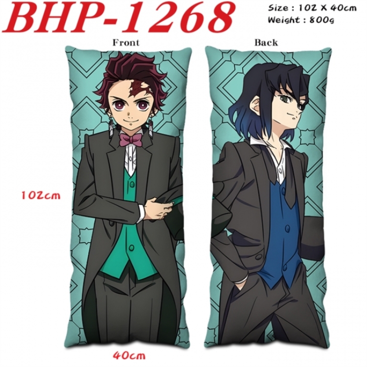 Demon Slayer Kimets Anime peach skin velvet double-sided printed pillow pillowcase 40X102cm NO FILLING