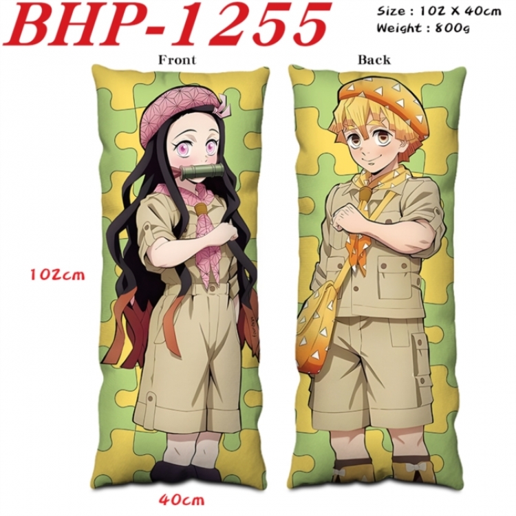 Demon Slayer Kimets Anime peach skin velvet double-sided printed pillow pillowcase 40X102cm NO FILLING