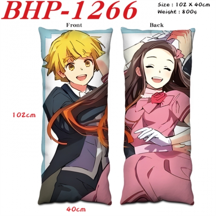 Demon Slayer Kimets Anime peach skin velvet double-sided printed pillow pillowcase 40X102cm NO FILLING