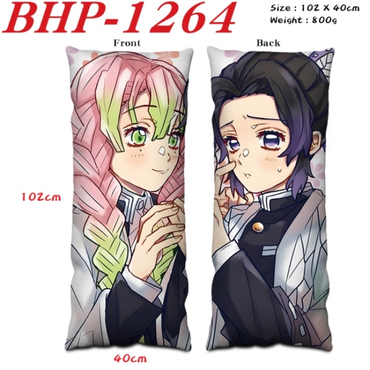 Demon Slayer Kimets Anime peach skin velvet double-sided printed pillow pillowcase 40X102cm NO FILLING
