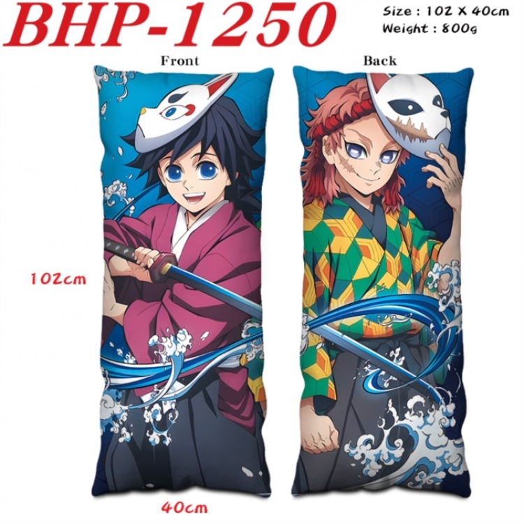 Demon Slayer Kimets Anime peach skin velvet double-sided printed pillow pillowcase 40X102cm NO FILLING