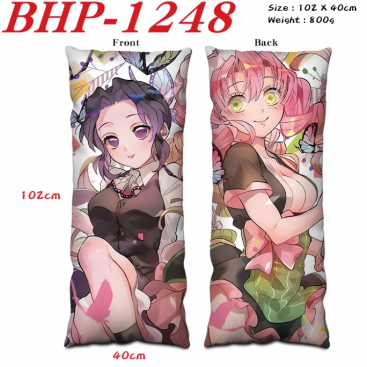 Demon Slayer Kimets Anime peach skin velvet double-sided printed pillow pillowcase 40X102cm NO FILLING