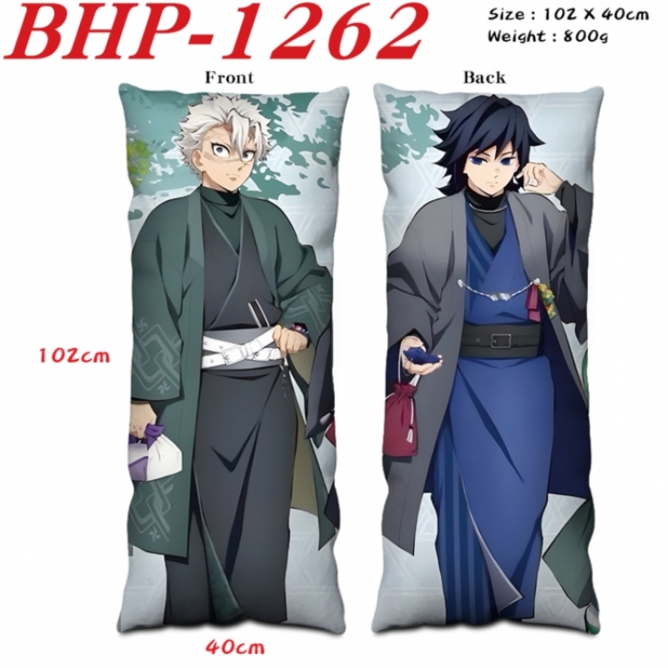 Demon Slayer Kimets Anime peach skin velvet double-sided printed pillow pillowcase 40X102cm NO FILLING