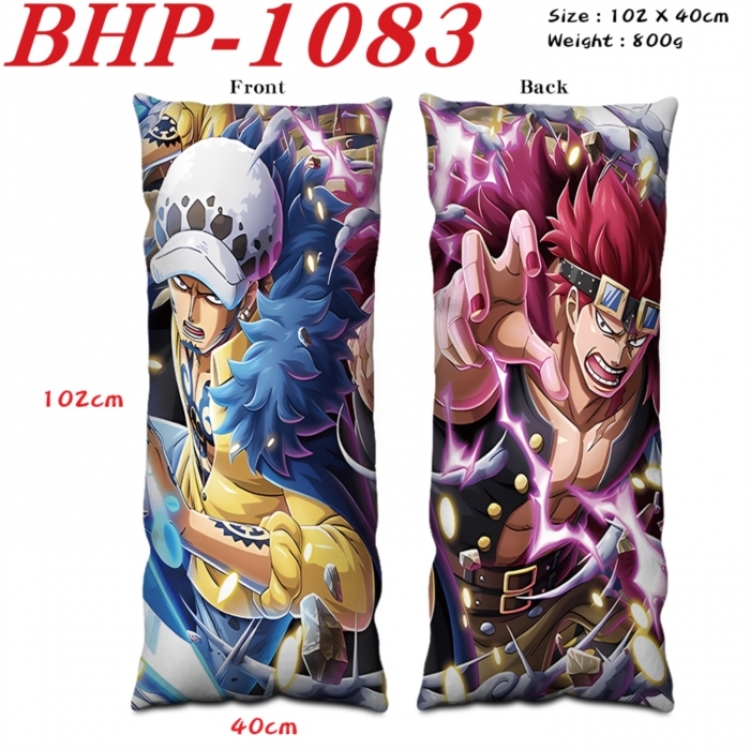 One Piece Anime peach skin velvet double-sided printed pillow pillowcase 40X102cm NO FILLING