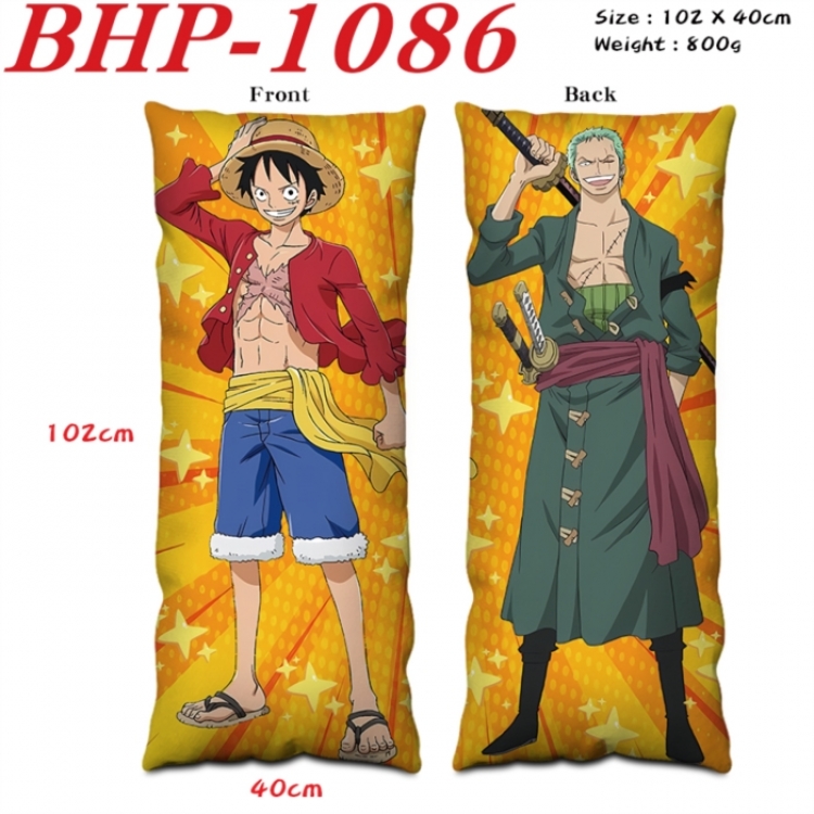 One Piece Anime peach skin velvet double-sided printed pillow pillowcase 40X102cm NO FILLING