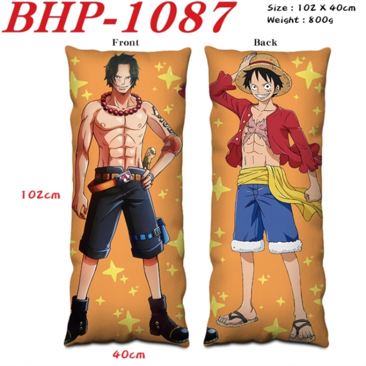 One Piece Anime peach skin velvet double-sided printed pillow pillowcase 40X102cm NO FILLING
