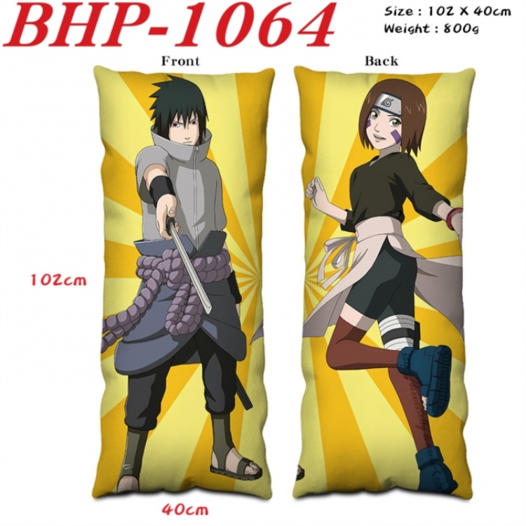 Naruto Anime peach skin velvet double-sided printed pillow pillowcase 40X102cm NO FILLING