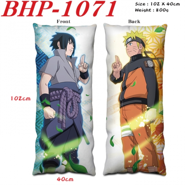Naruto Anime peach skin velvet double-sided printed pillow pillowcase 40X102cm NO FILLING