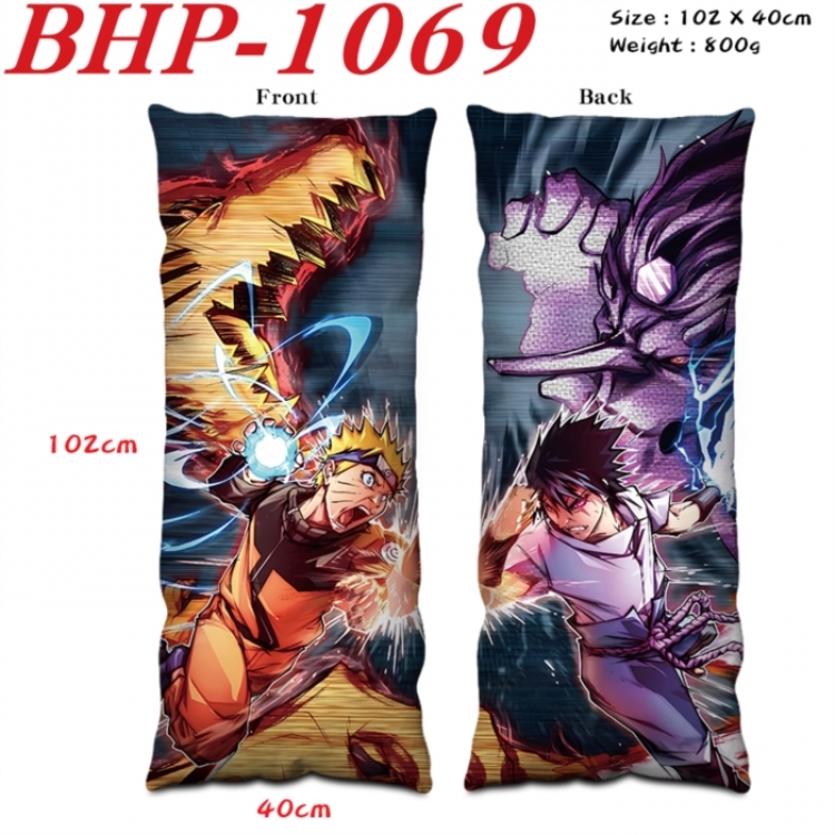 Naruto Anime peach skin velvet double-sided printed pillow pillowcase 40X102cm NO FILLING