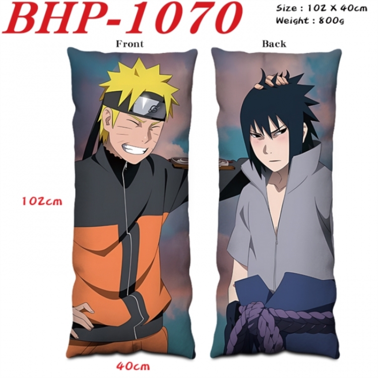 Naruto Anime peach skin velvet double-sided printed pillow pillowcase 40X102cm NO FILLING