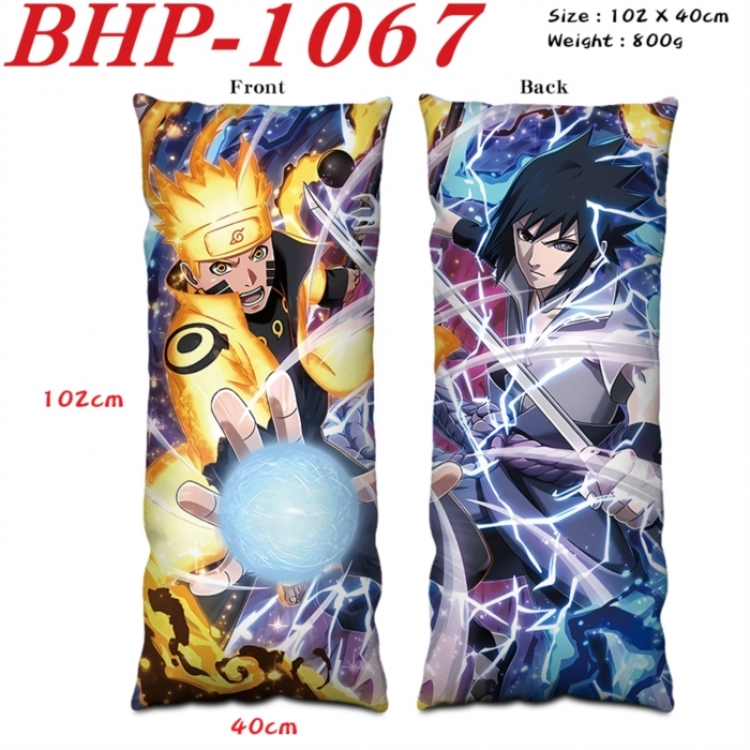 Naruto Anime peach skin velvet double-sided printed pillow pillowcase 40X102cm NO FILLING