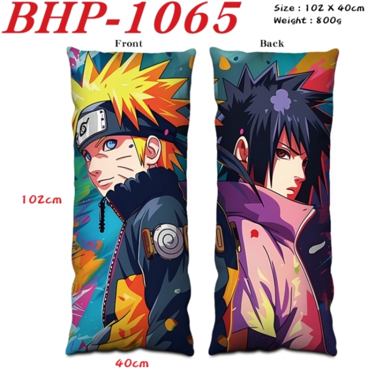 Naruto Anime peach skin velvet double-sided printed pillow pillowcase 40X102cm NO FILLING