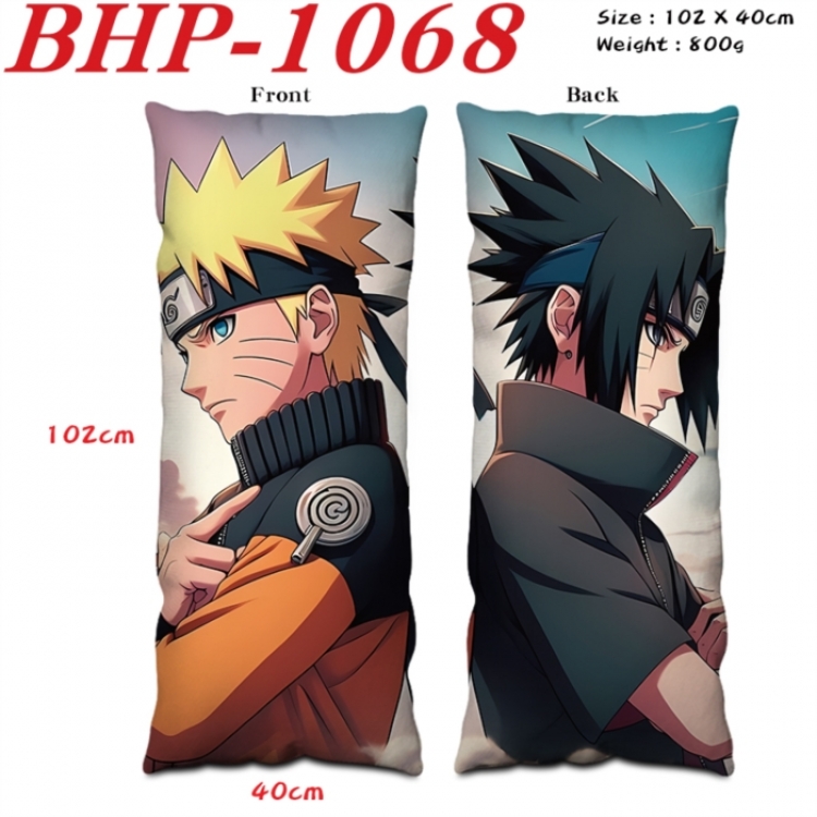 Naruto Anime peach skin velvet double-sided printed pillow pillowcase 40X102cm NO FILLING