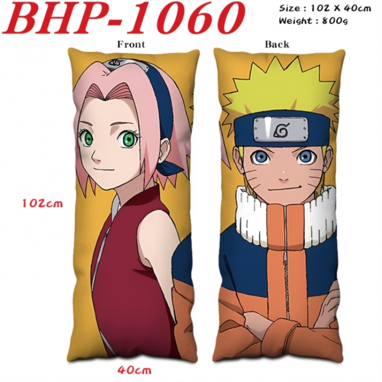 Naruto Anime peach skin velvet double-sided printed pillow pillowcase 40X102cm NO FILLING