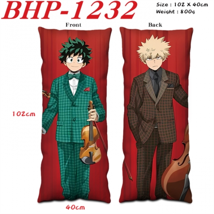 My Hero Academia Anime peach skin velvet double-sided printed pillow pillowcase 40X102cm NO FILLING