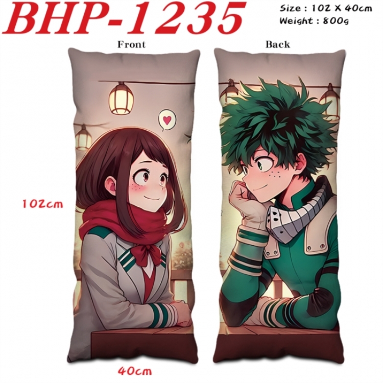 My Hero Academia Anime peach skin velvet double-sided printed pillow pillowcase 40X102cm NO FILLING