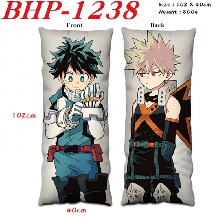 My Hero Academia Anime peach skin velvet double-sided printed pillow pillowcase 40X102cm NO FILLING
