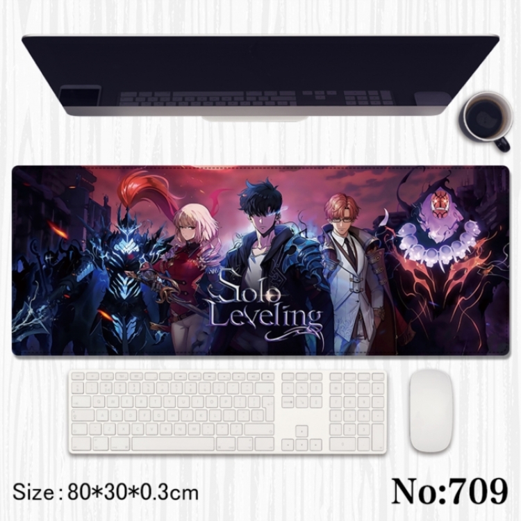 Solo Leveling:Arise Anime peripheral computer mouse pad office desk pad multifunctional pad 80X30X0.3cm