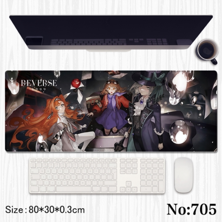 Reverse: 1999 Anime peripheral computer mouse pad office desk pad multifunctional pad 80X30X0.3cm