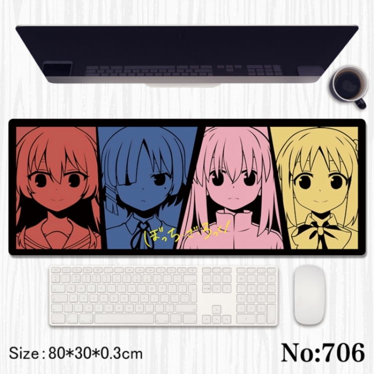 BOCCHI THE ROCK!  Anime peripheral computer mouse pad office desk pad multifunctional pad 80X30X0.3cm