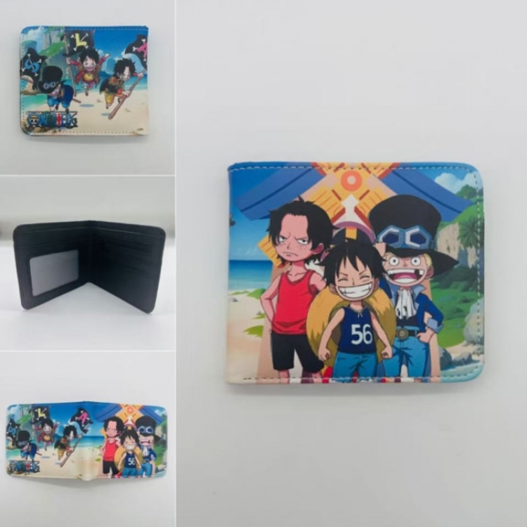 One Piece Full color Two fold short card case wallet 11X9.5CM  